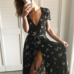 Reformation shift, wrap dress.